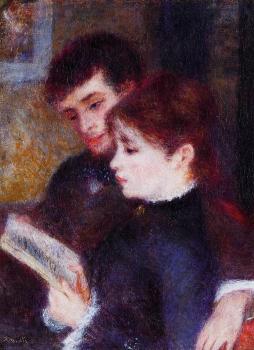 皮埃爾 奧古斯特 雷諾阿 Reading Couple, Edmond Renoir and Marguerite Legrand